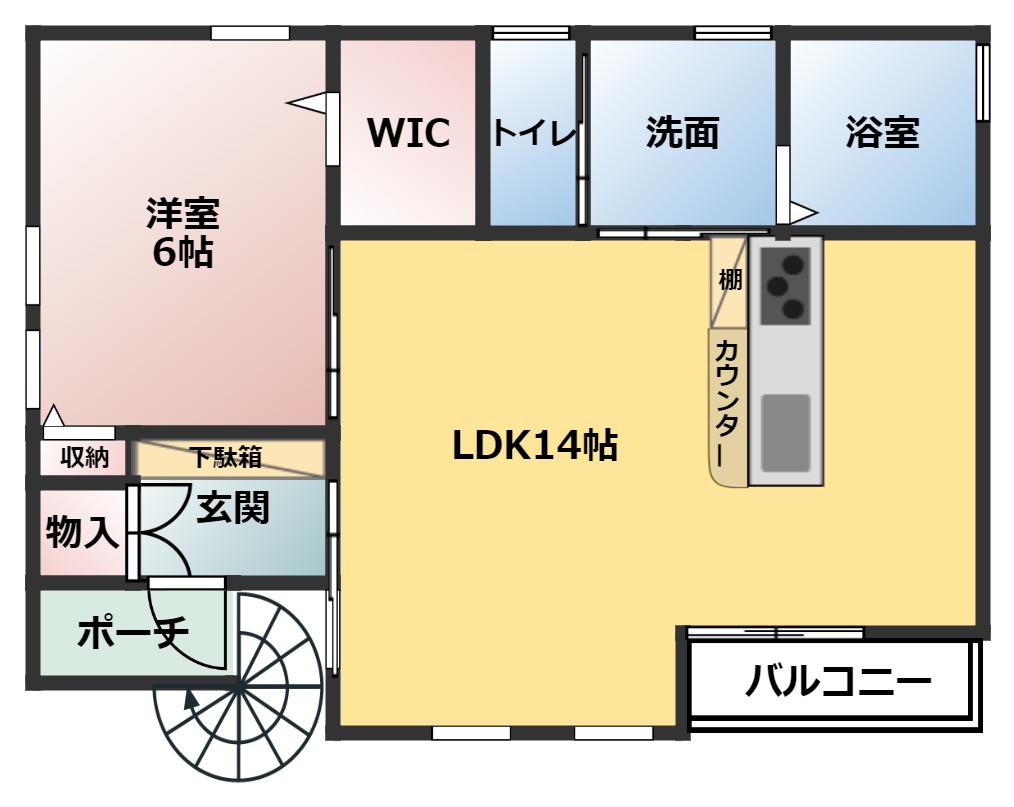 福岡県大野城市東大利１丁目間取り