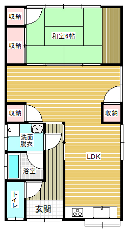 本田貸家A間取り