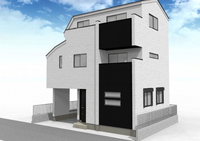 北区赤羽三丁目 建築条件なし所有権土地外観パース