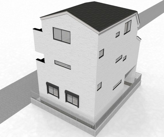 北区赤羽三丁目 建築条件なし所有権土地外観パース