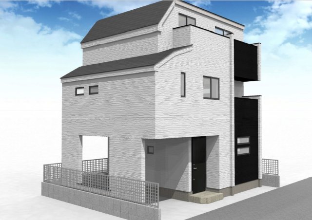 北区赤羽三丁目 建築条件なし所有権土地外観パース