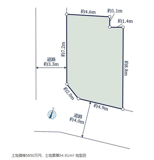 北区神谷3丁目　新築戸建区画図
