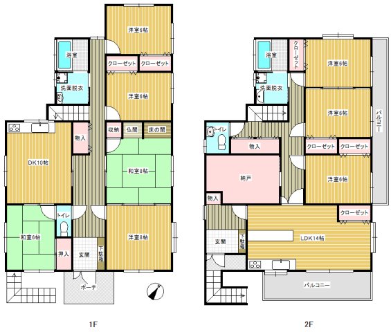 売家（大矢野町登立/尾越崎）8SLDK間取り
