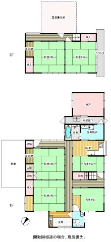 売家（大矢野町登立/積米）6Ｋ+Ｓ間取り