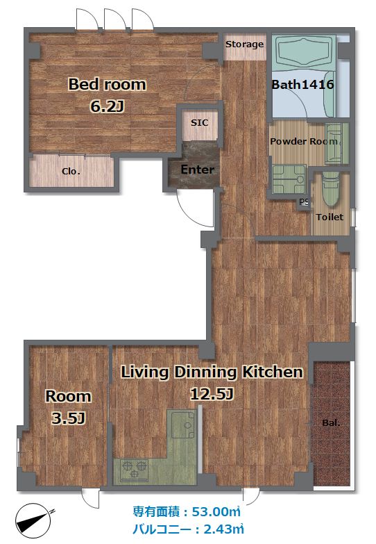 Ｇｒａｎ Ｍ 202間取り