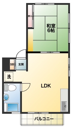 ルシエール東村山 101間取り