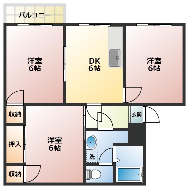 ときわハイツ 101間取り