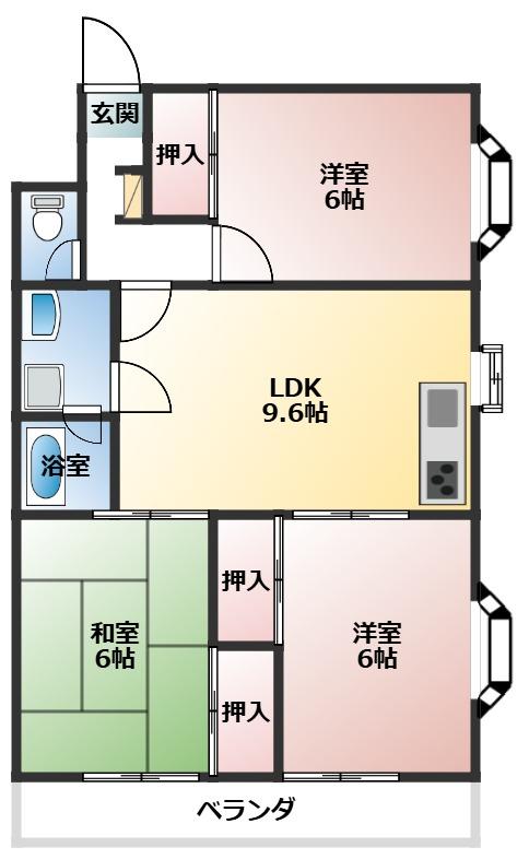 加藤ハイツ 203間取り