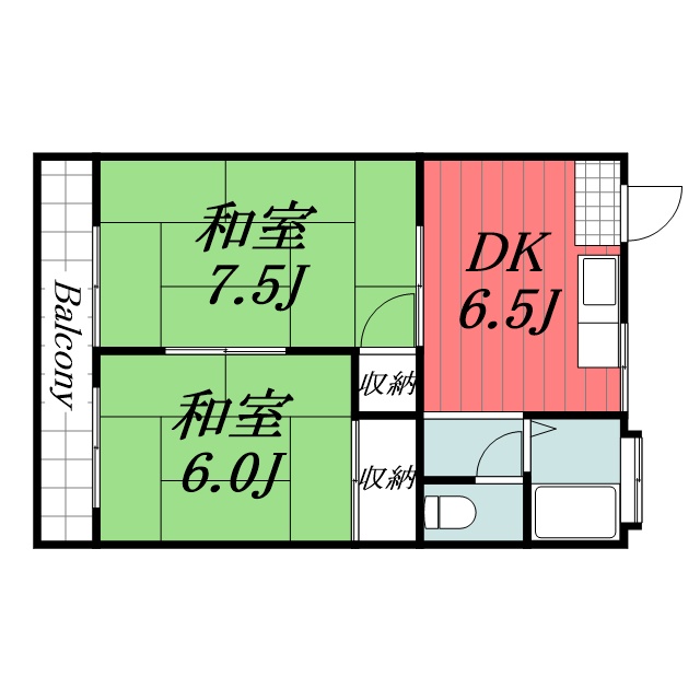第三コーポ長門 2階間取り