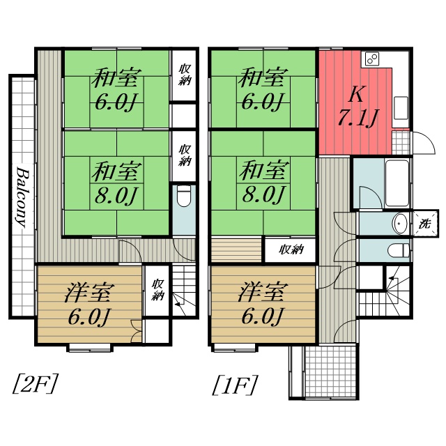 茂原市本納戸建 1間取り
