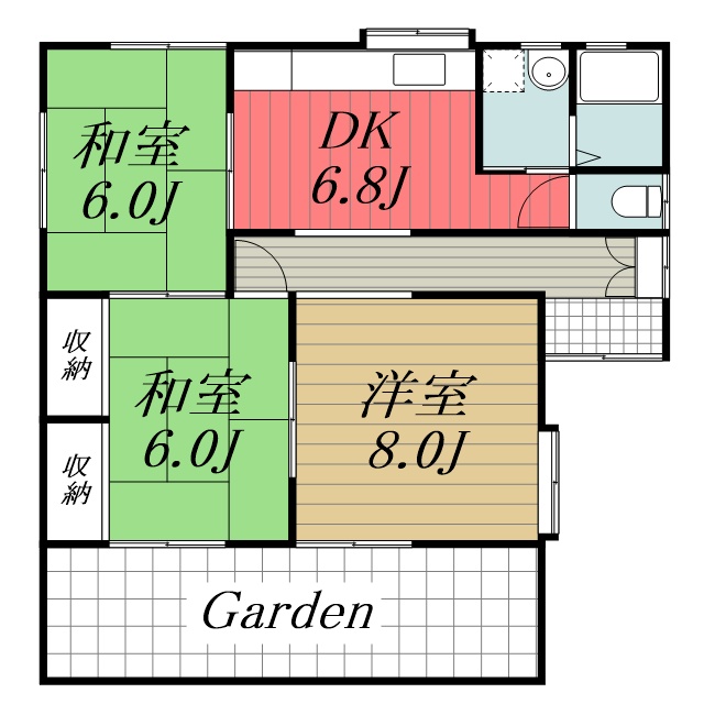 茂原市上太田平屋 1間取り