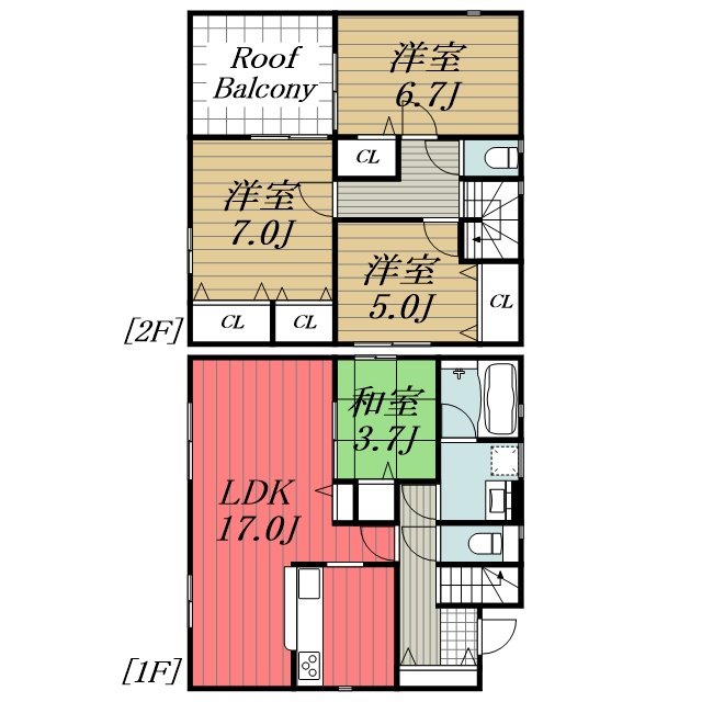 イデアコート七栄 1間取り