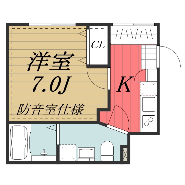 フォンタナ東本町 202間取り
