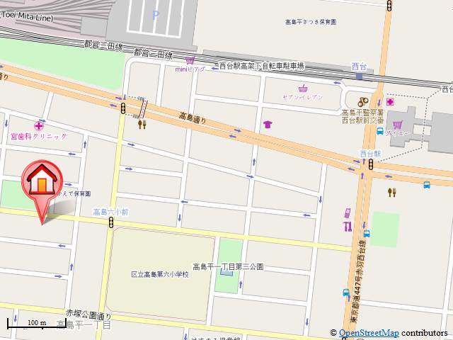 フレアコート西台 2階地図