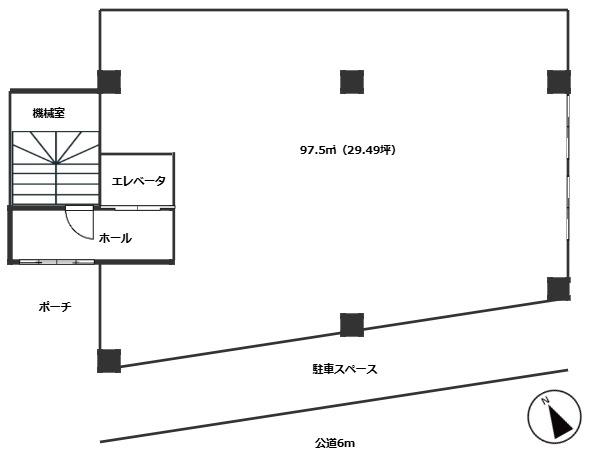 ヤマコービル 1階間取り