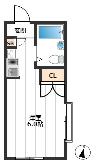 ル・スタジオ6　 2階間取り