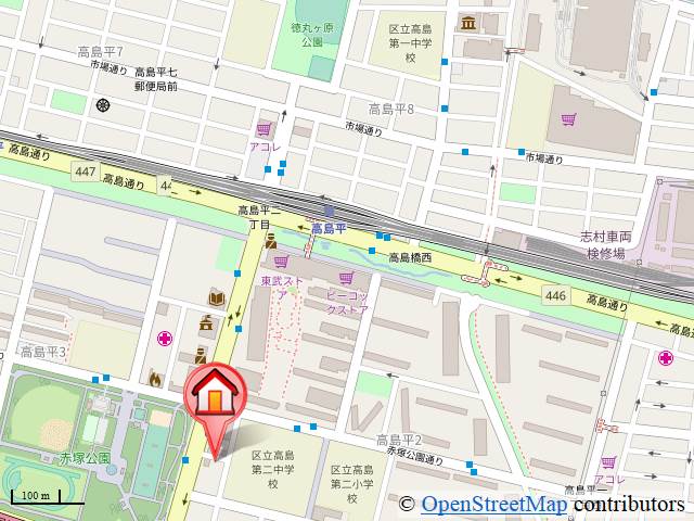 コーポサンライズ 203地図