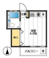 シャトル熊野町Ⅱ 1階間取り