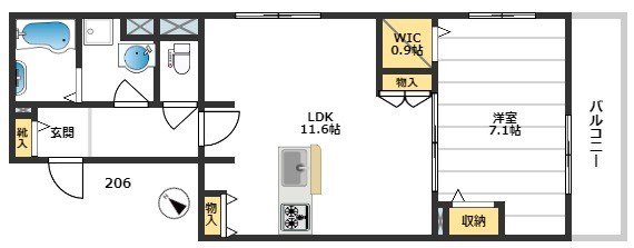 リヴィエール浮間舟渡 2階間取り