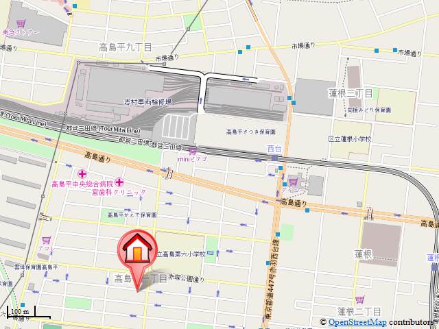 パレスモトハシ 105地図