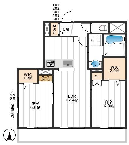 Ｖｉｌｌｅ　ｄ’ｏｒ浮間舟渡2 1階間取り