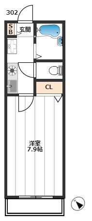 コスモスコート 3階間取り