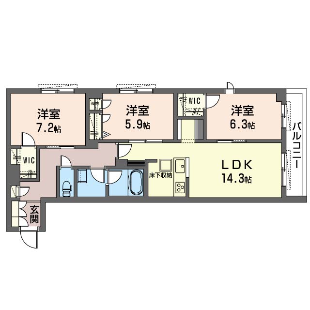 チッタ　ドーロ　浮間舟渡 1階間取り
