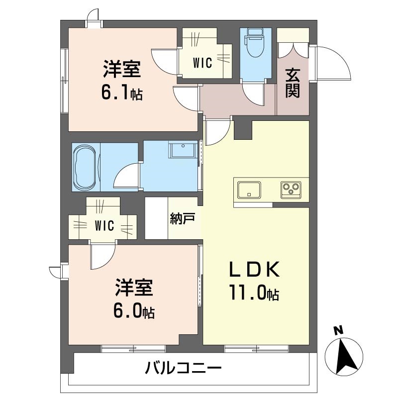 ラヴェニール　テラス 3階間取り