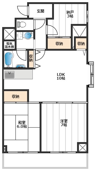 ローズハイツ小豆沢 3階間取り