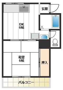 コーポ橋本 2階間取り