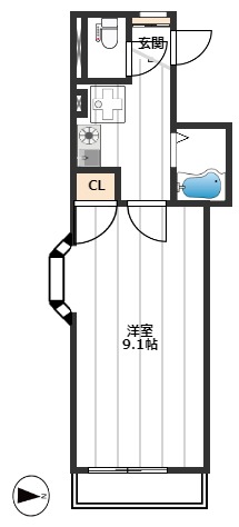 ドミール板橋本町 2階間取り