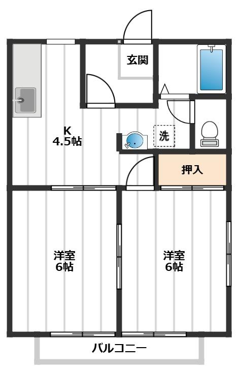メゾン橋本 2階間取り