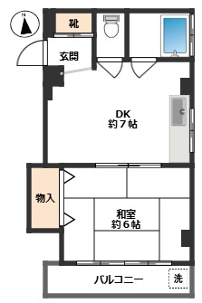 ウチダコーポラス 202間取り