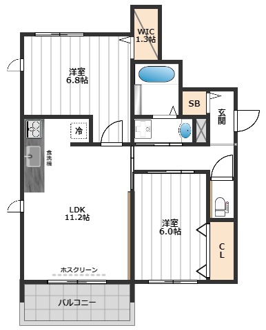 ル　トレフル 2階間取り