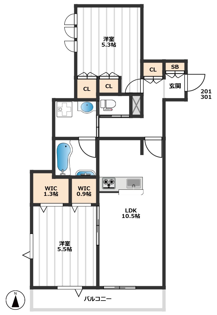 草　錦 2階間取り