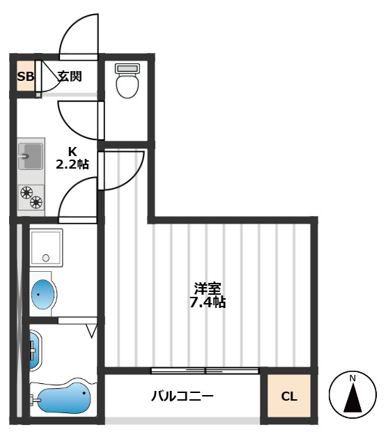 クレッセンド千川 1階間取り
