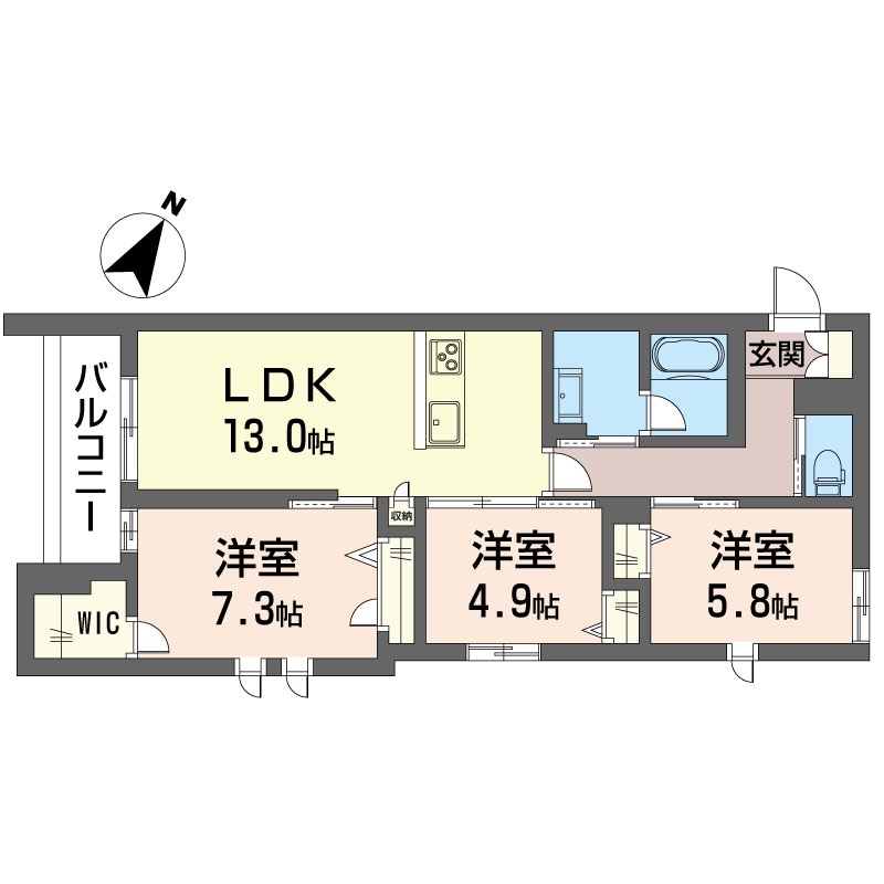 ベルタスⅣ 202間取り
