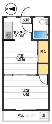 長岡マンション 2階間取り