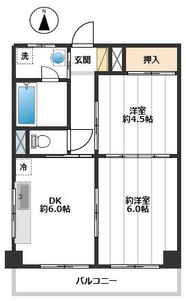 東京都板橋区高島平7丁目 4階間取り