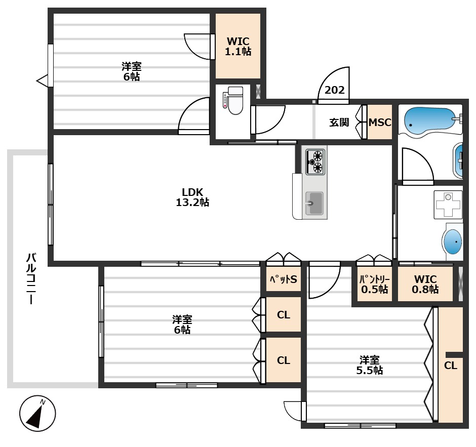 寿ハウス 2階間取り