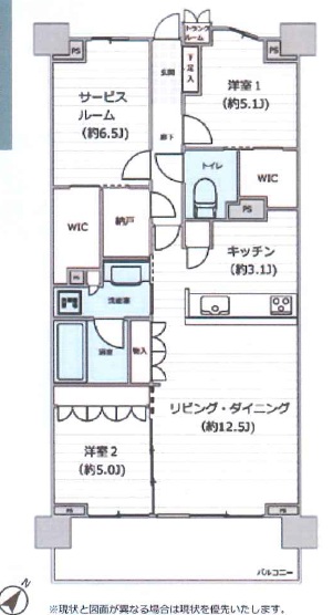 スカイティアラウエスト 10階間取り
