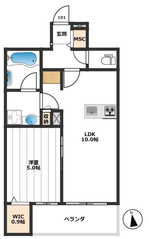 （仮称）高松１丁目メゾン 101間取り
