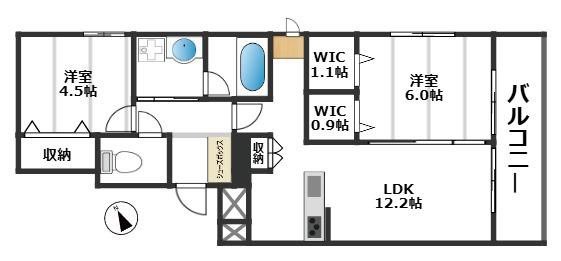 (仮称)舟渡1丁目メゾン 2階間取り