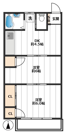 KTハイツ 1階間取り