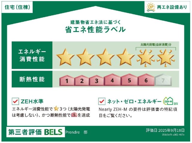 プランドール 3階省エネ性能ラベル