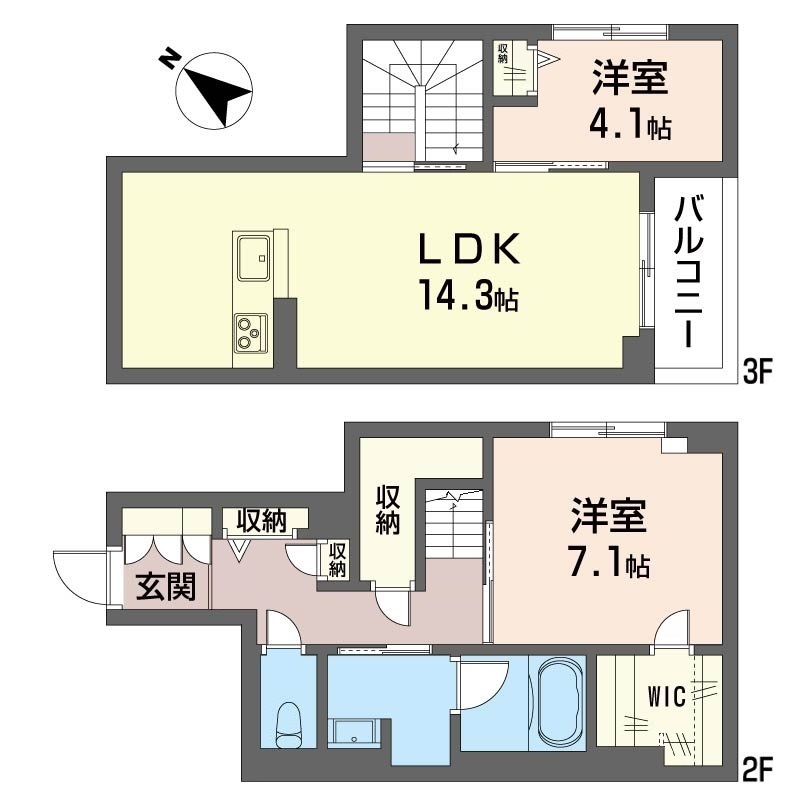 セルディーナ 2-3階間取り