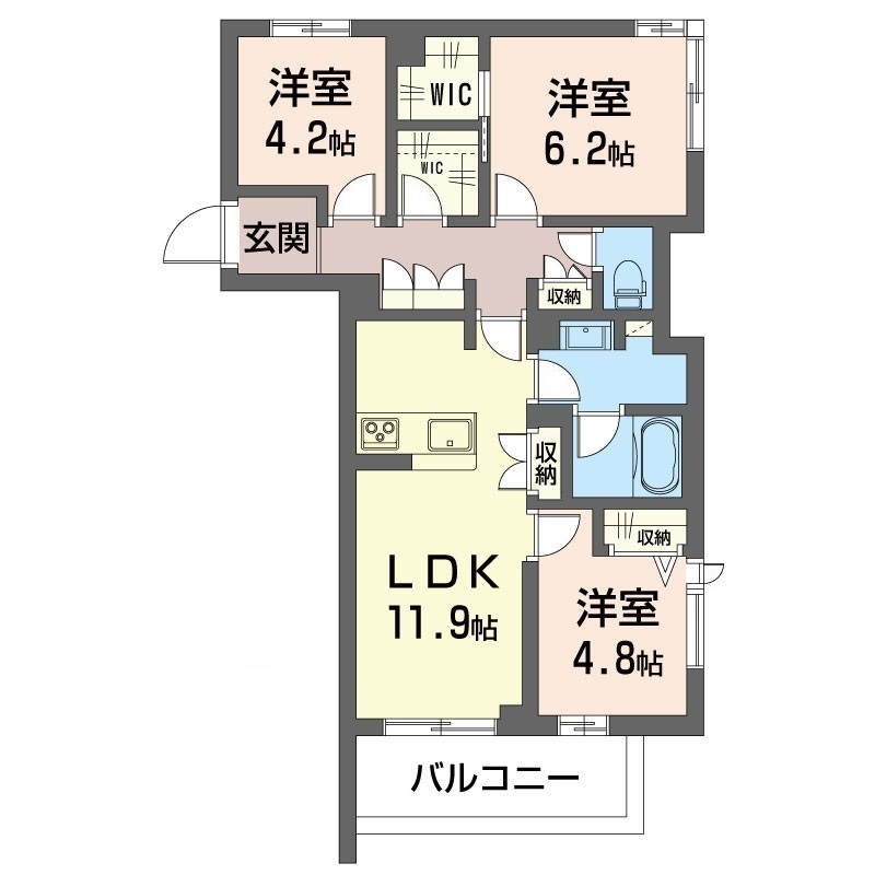 メゾン　グレイス 2階間取り