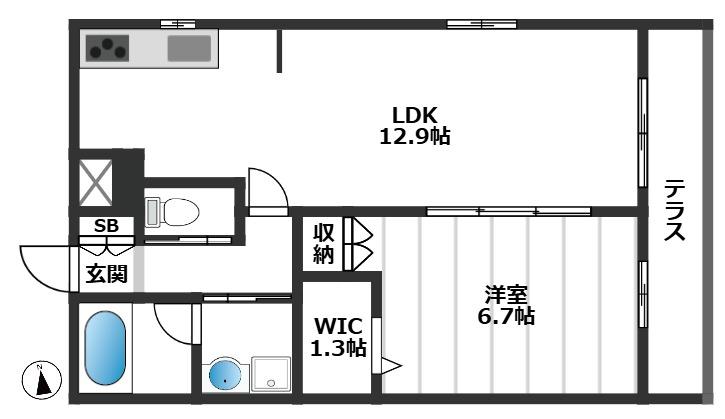 シルタ常盤台 1階間取り