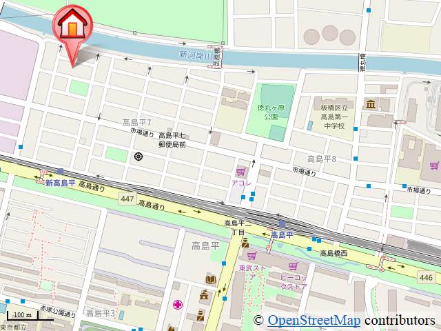 ファンテーヌ高島平 1階地図