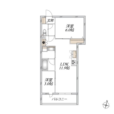 グランベルデ 303間取り